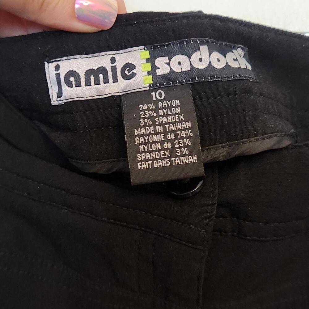 Jamie Sadock Black Pants with Gold Zippers - Picture 7 of 7